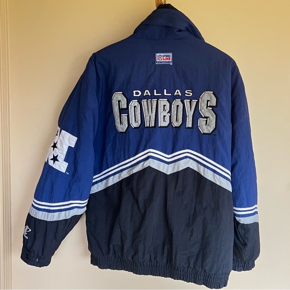 VINTAGE DALLAS COWBOYS Men’s NFL Pro Line Puffer Winter Jacket Coat Size LARGE - Picture 2 of 6